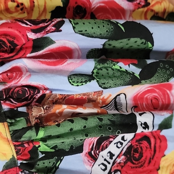 hell bunny dress Frida Kahlo Dua de los muertos rockabilly 50s style black red - Picture 6 of 8